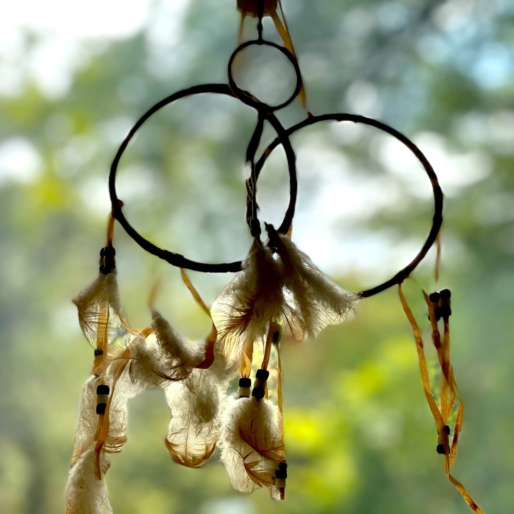 Handmade tribal dream Catcher. 2 layer